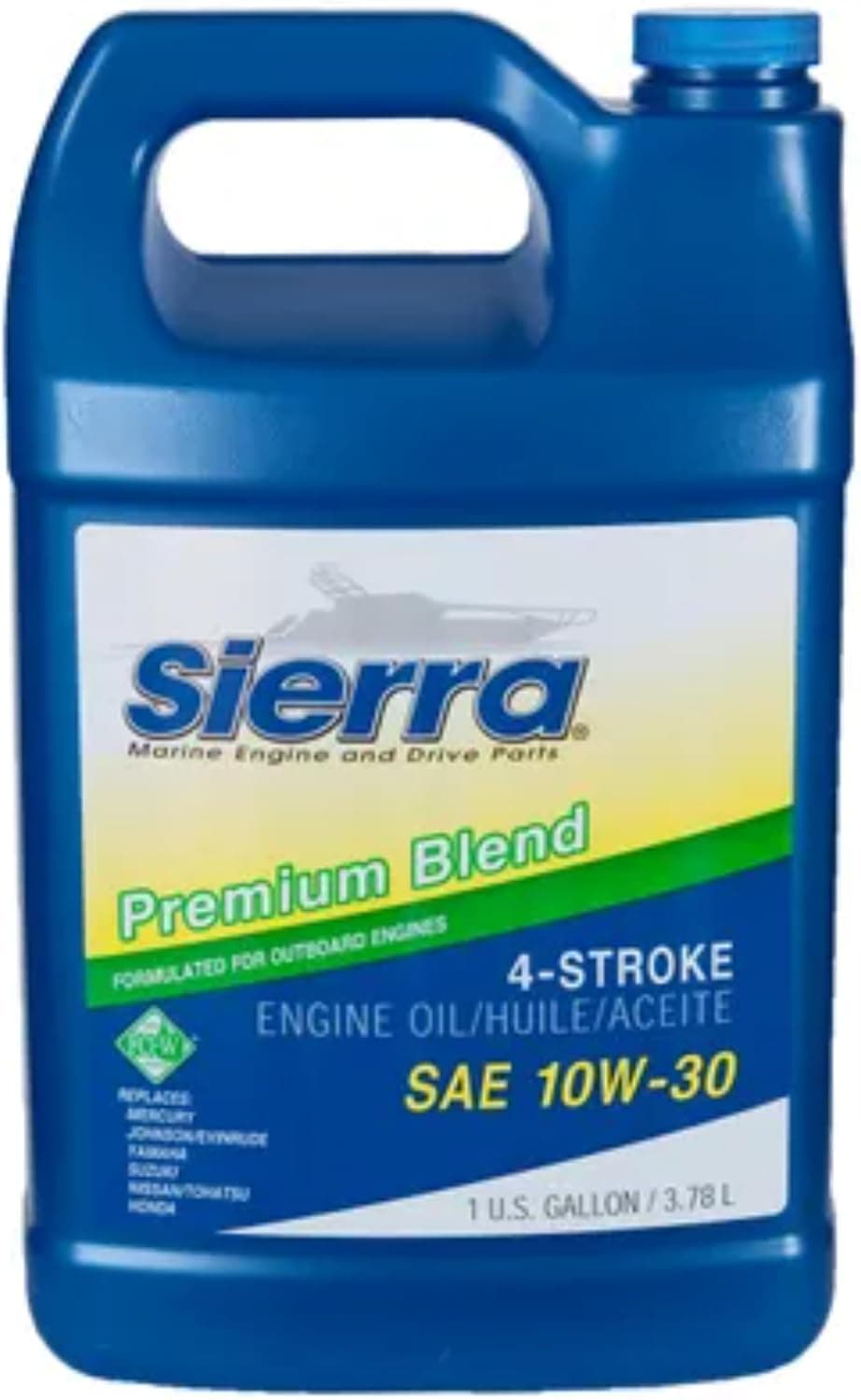 Sierra 10W-30 FC-W 4-Stroke Marine Outboard Oil - 1 Gallon