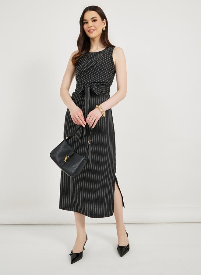 Striped Tie-Waist Dress