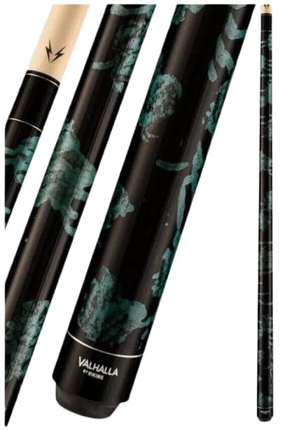 Valhalla Viking VA214 Hard Rock Maple PoolBilliard Cue Black Teal Marble 13mm 19oz