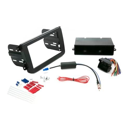 Scosche ICVW6BN Double DIN Radio Install Dash Kit Compatible with Select 2002-15 Non-Factory Amplified Volkswagen Vehicles - Complete Car Stereo Installation Kit - See Vehicle Fit Guide in Images