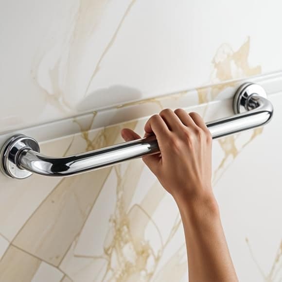 Lipka Full Brass Grab Bar Bathroom Concealed Home Assist Safety Helping Handle (24 Inches)