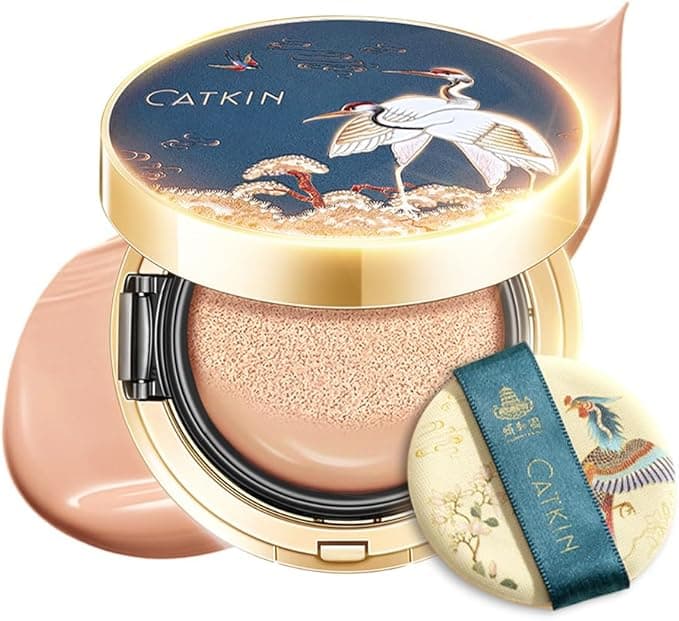 CATKIN Phoenix Foundation for Mature Skin Full Coverage Cushion Foundation with Lightweight and Breathable Formula Sheer Satin Finish Refill Included 13g2