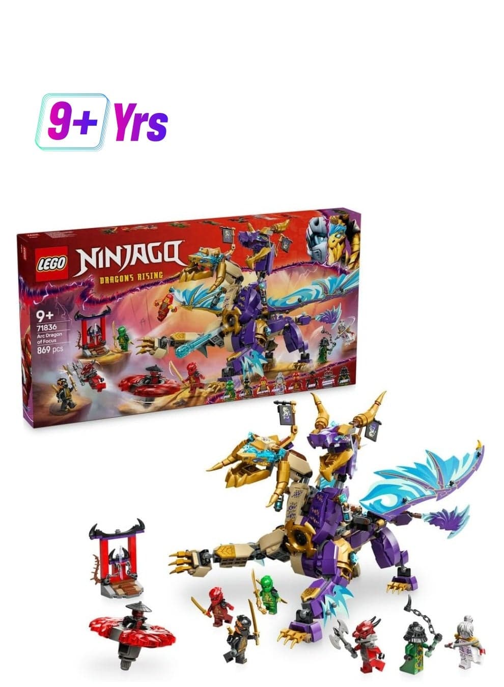 LEGO Ninjago Arc Dragon Of Focus Building Set Toy 71836