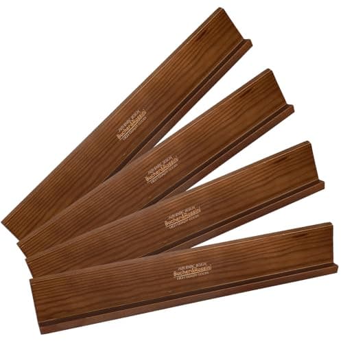 Domino Racks 4packs - Authored Design Nut Brown Tile Holders for Dominoes Set Mexican Trains Mahjoon Chickenfoot