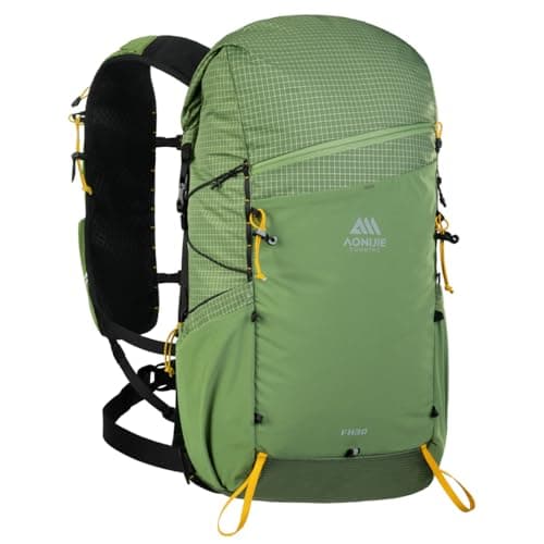 AONIJIE 30L Lightweight Hiking Backpack for Men Adjustable Multifunctional Backpacking Hydration DaypackB Army Green