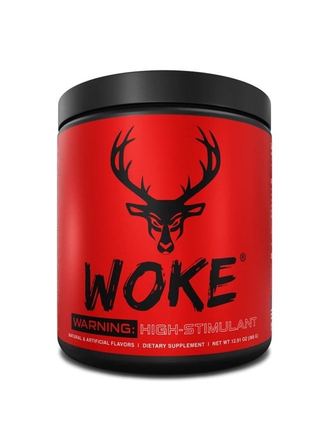 Woke - HIGH STIM Pre Workout - Best Tasting - Focus Nootropic, Pump, Strength and Growth, 30 Servings (Blood Raz)
