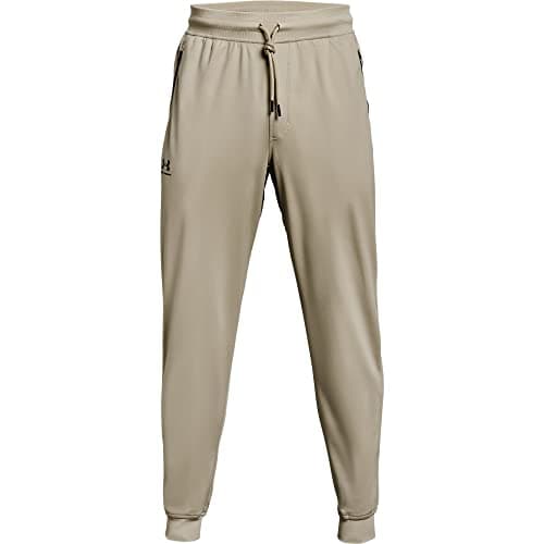 Under Armour Men's Sportstyle Tricot Joggers , Khaki Base (289)/Black, XX-Large