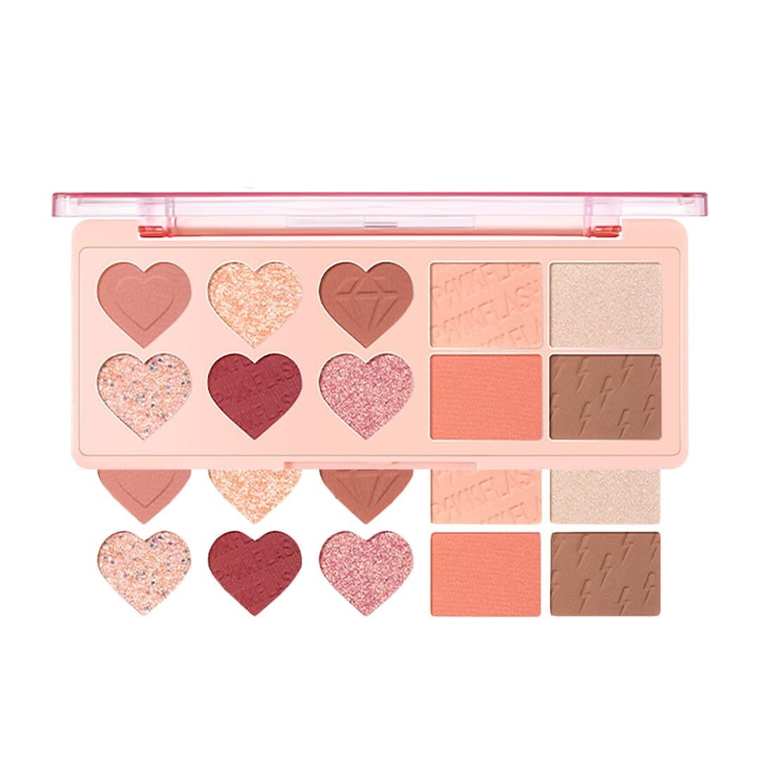 Pinkflash Multi Face Palette2 Strawberry for women Velvety soft powder light weight Different makeup everyday Multipurpose Convenient efficient 4 in 1 face palette 6gm