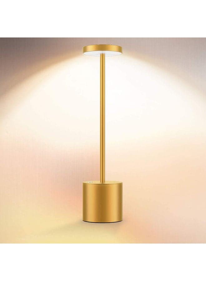 Decorative LED Table Lamp Metal Warm lightning Gold 35cm