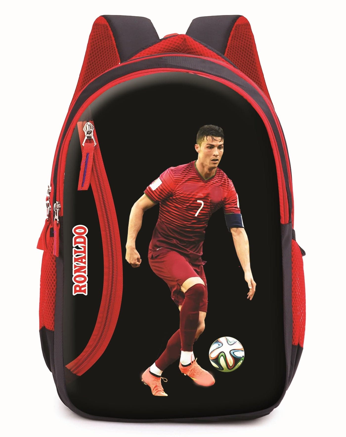 Ronaldo School Bag 18 Inch Casual Backpack Travel Office College School Bag for Girls & Boys Multi-Purpose Bag