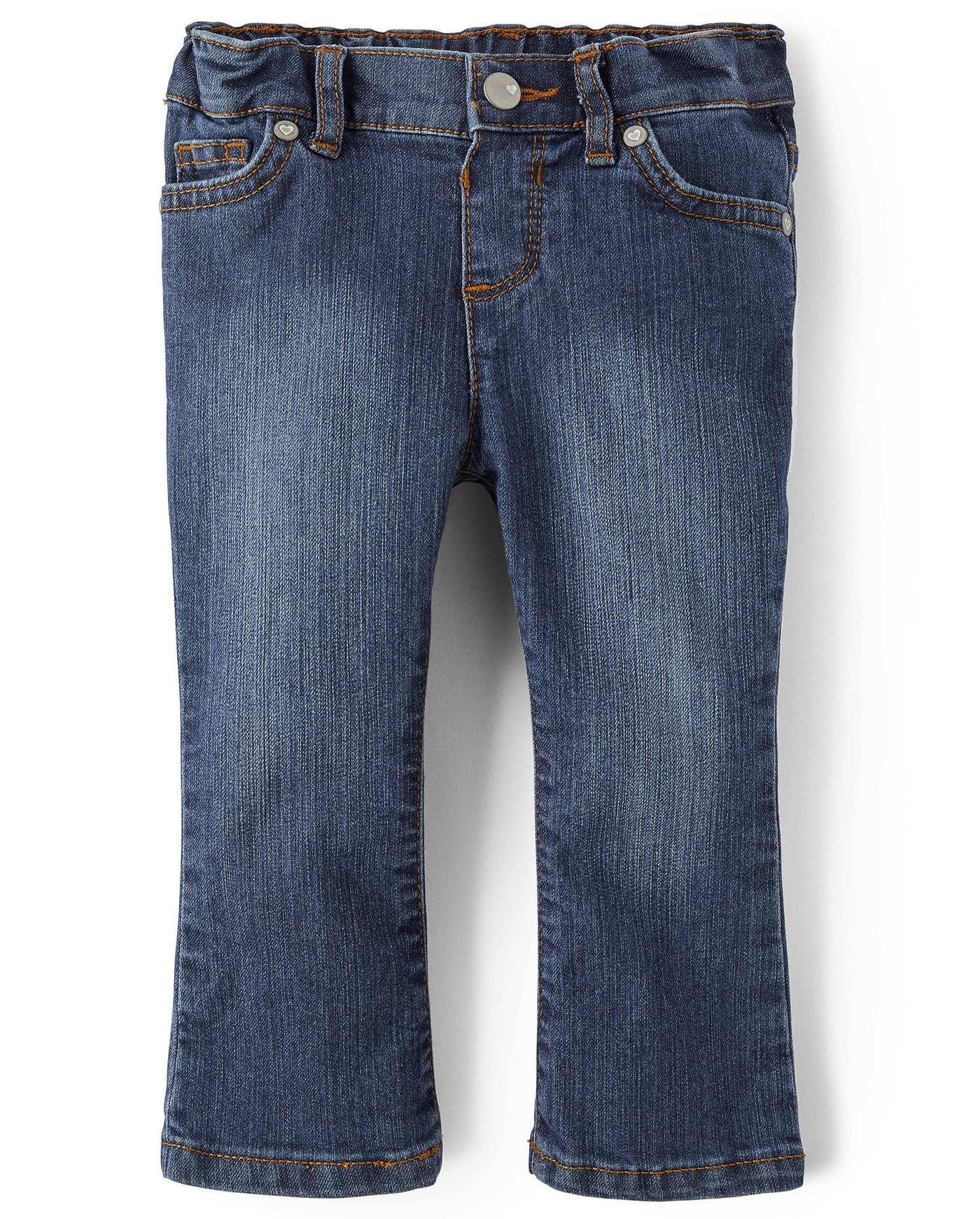 The Children's Place Baby Girls and Toddler Girls Basic Bootcut Jeans, Victory Blue Wash, 3T