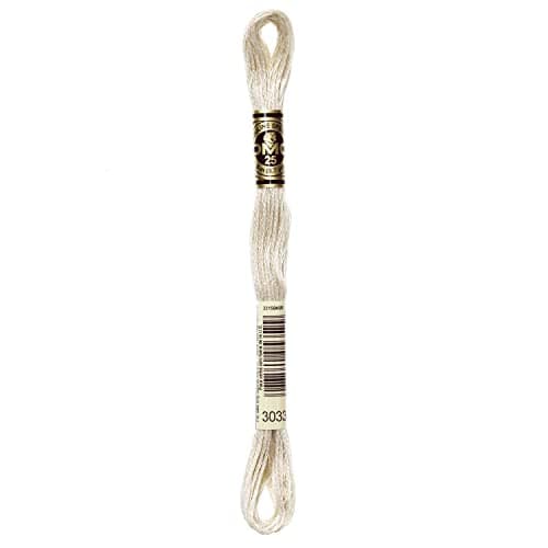 DMC Thread 6-Strand Embroidery Cotton 8.7 Yards Very Light Mocha Brown 117-3033 (12-Pack)