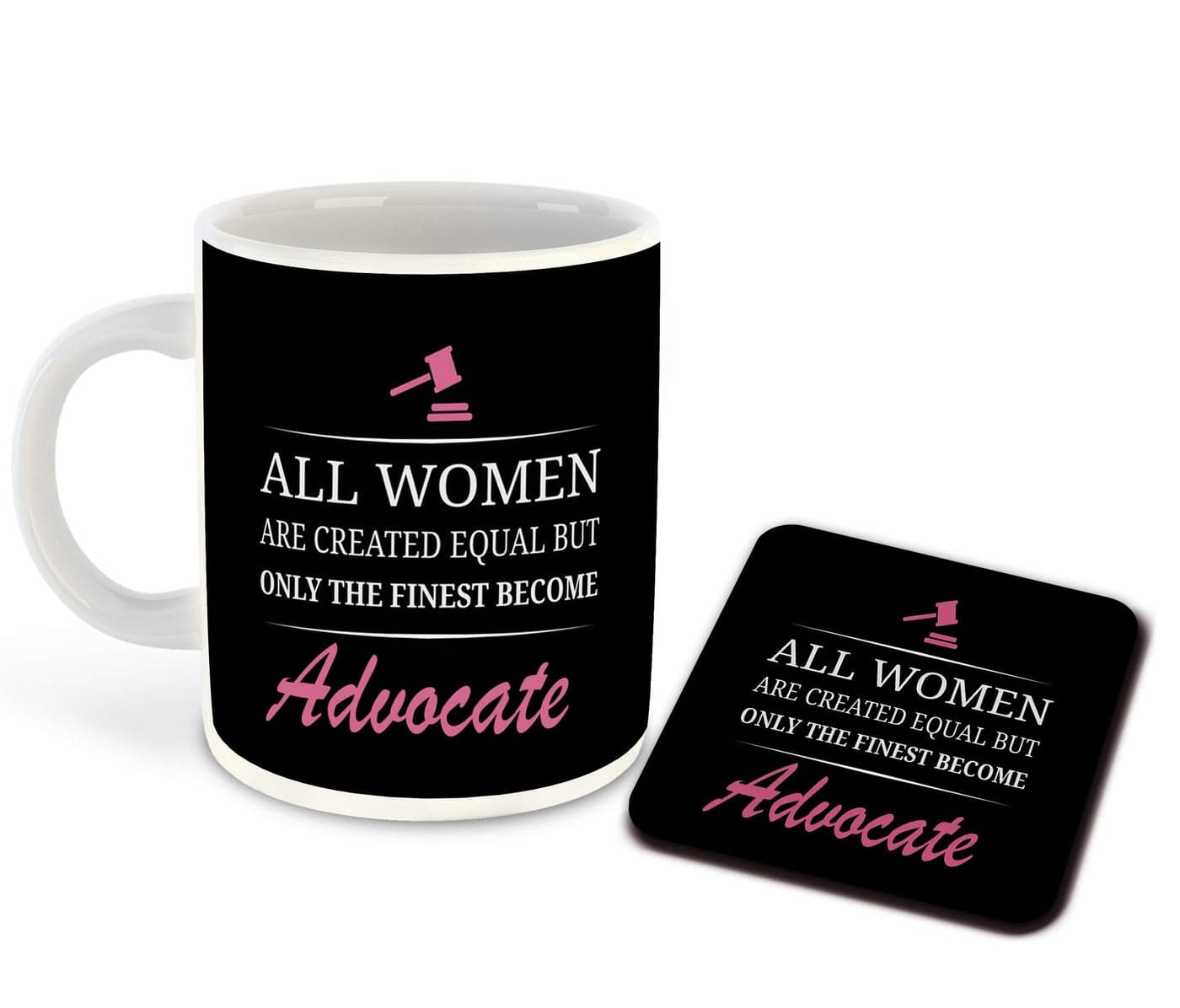 DecorVecor Advocate Inspired Ceramic White Inner Color Printed Ceramic Coffee Mug with Coaster (Advocate, Law, Lawyer) Multi-18