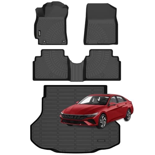 Jenofa-Car Floor Mats for Hyundai Elantra &Elantra N 2021-2026 (Not for Hybrid) All Weather Floor Mat Waterproof Durable Floor Liners Custom Car Mat for Elantra Accessories Black
