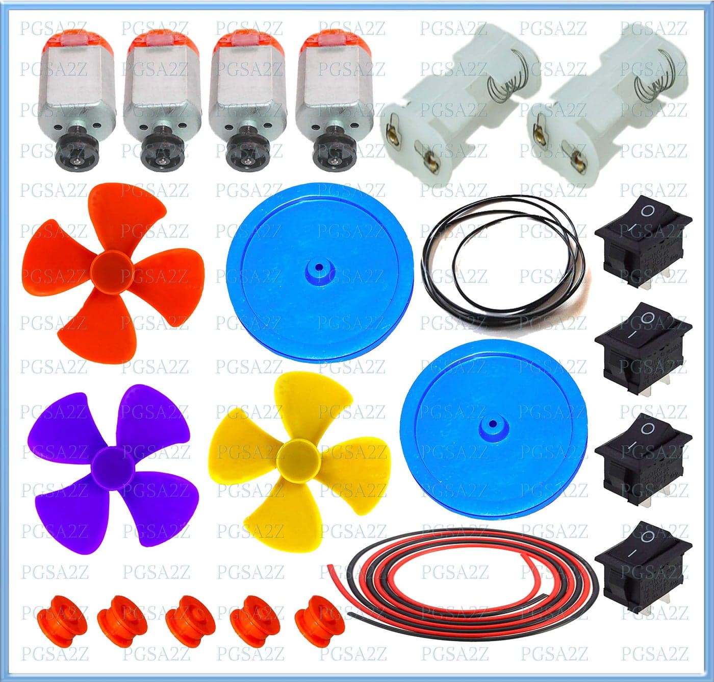 PGSA2Z® Engineering Projects Models Learning Experiments Lose Parts Materials Kit.