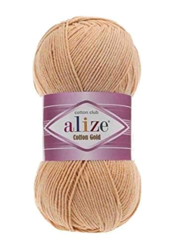 55 Cotton 45 Acrylic Alize Cotton Gold Yarn 1 SkeinBall 100 gr 360 yds 446 Ashy Powder