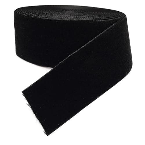 Chenkou Craft 5Yards Black 1 12 Velvet Ribbon Bulk Black 1 1240mm