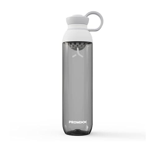 Promixx FORM Water Bottle Premium Large Water Bottles for Hydration Infusions and Supplements Lifetime Durability Leakproof Water Bottle BPA Free 26oz 760ml Ceramic White