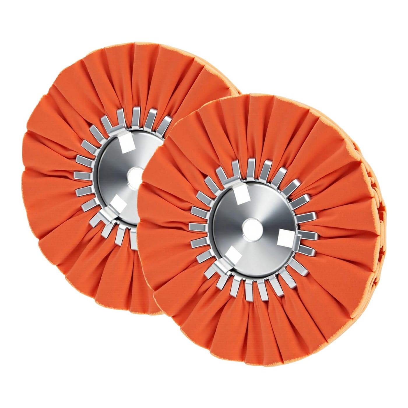 QZATTCAEN 8 Orange Airway Buffing Wheel58 Arbor Hole12 PlysMedium Polishing for Angle Grinder2PCS