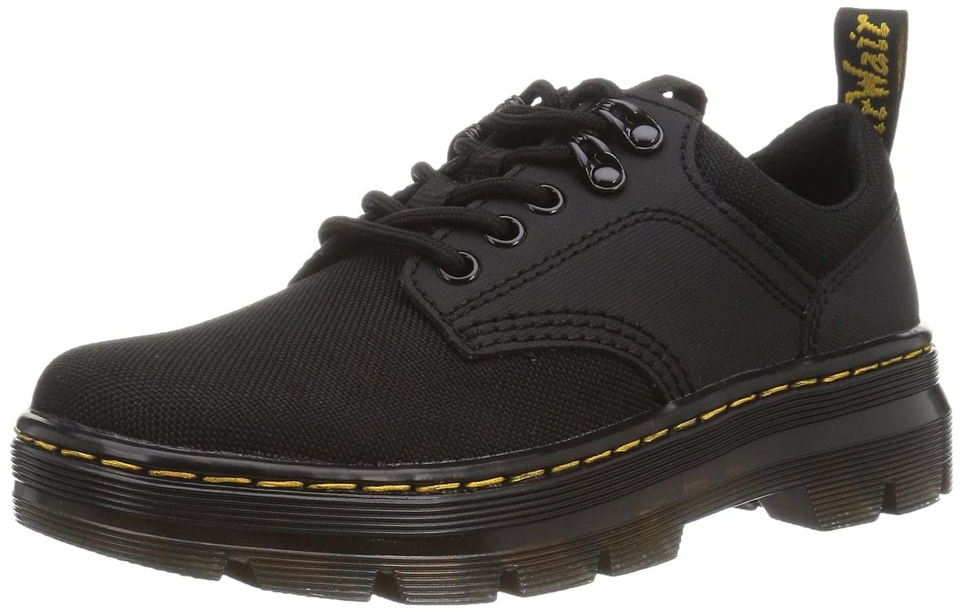 Dr. Martens unisex adult 5 Tie Shoe Oxford, Black Extra Tough 50/50+ajax, Women 4 Men US