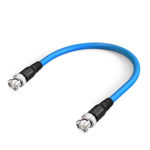 Superbat 3G/6G/12G SDI Cable 1ft BNC Jumper Belden 1694A Cable,Supports HD-SDI/3G-SDI/4K/8K Video,for Cameras Converter,Precision SDI Cord (1Pcs)