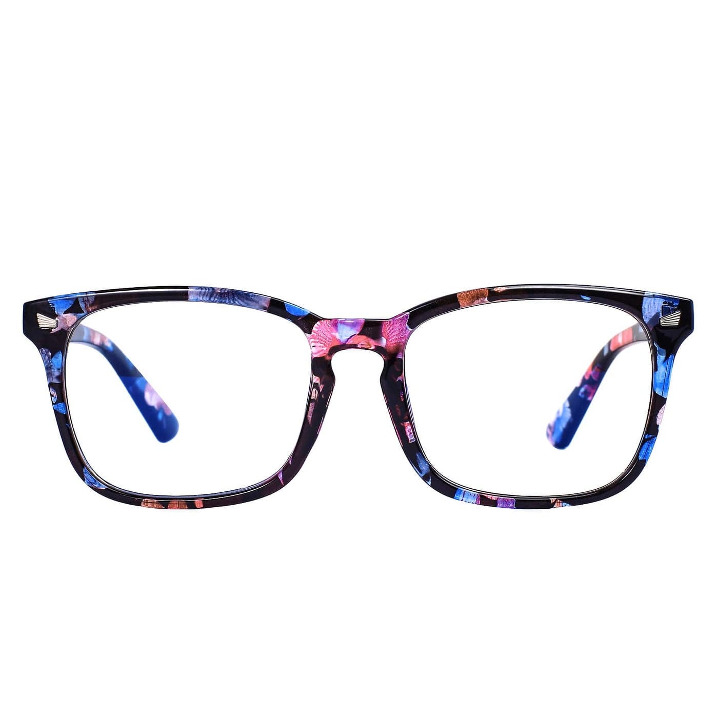 MAXJULI Blue Light Blocking GlassesComputer ReadingGamingTVPhones Glasses for Women MenFlower Black