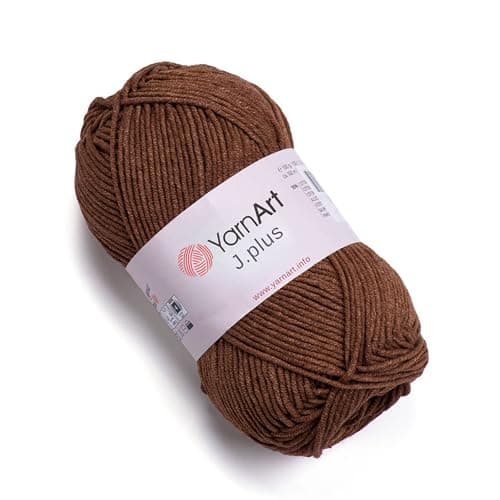 YarnArt J.Plus Cotton Blend Yarn - Knitting & Crochetting Soft Baby Yarn 55% Cotton 45% Acrylic, 100 g (3.5 oz), 160 m (174 yds), Weight : 4, (1 Skein)