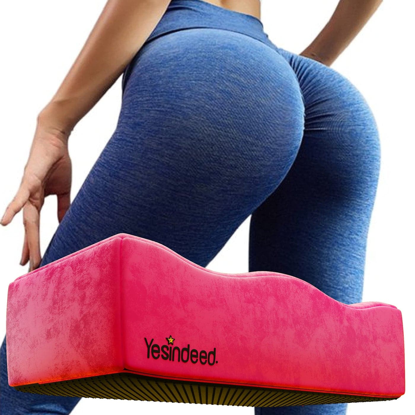 YESINDEED The Original Brazilian Butt Lift Pillow Dr Approved for Post Surgery Recovery Seat BBL Foam Pillow Cover Bag Firm Support Cushion Butt Support Technology Pink