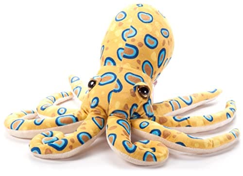 The Petting Zoo Blue Ring Octopus Stuffed Animal Plushie Gifts for Kids Wild Onez Sealife Animals Octopus Plush Toy 14 inches