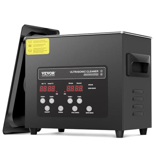 VEVOR 3L Ultra Sonic Cleaner 120W Digital Ultrasonic Cleaning Machine with Gentle Mode Upgraded Degassing 40kHz Ultrasound Cleaner Machine with Heater Timer for Jewelry Glasses Tools Retainer