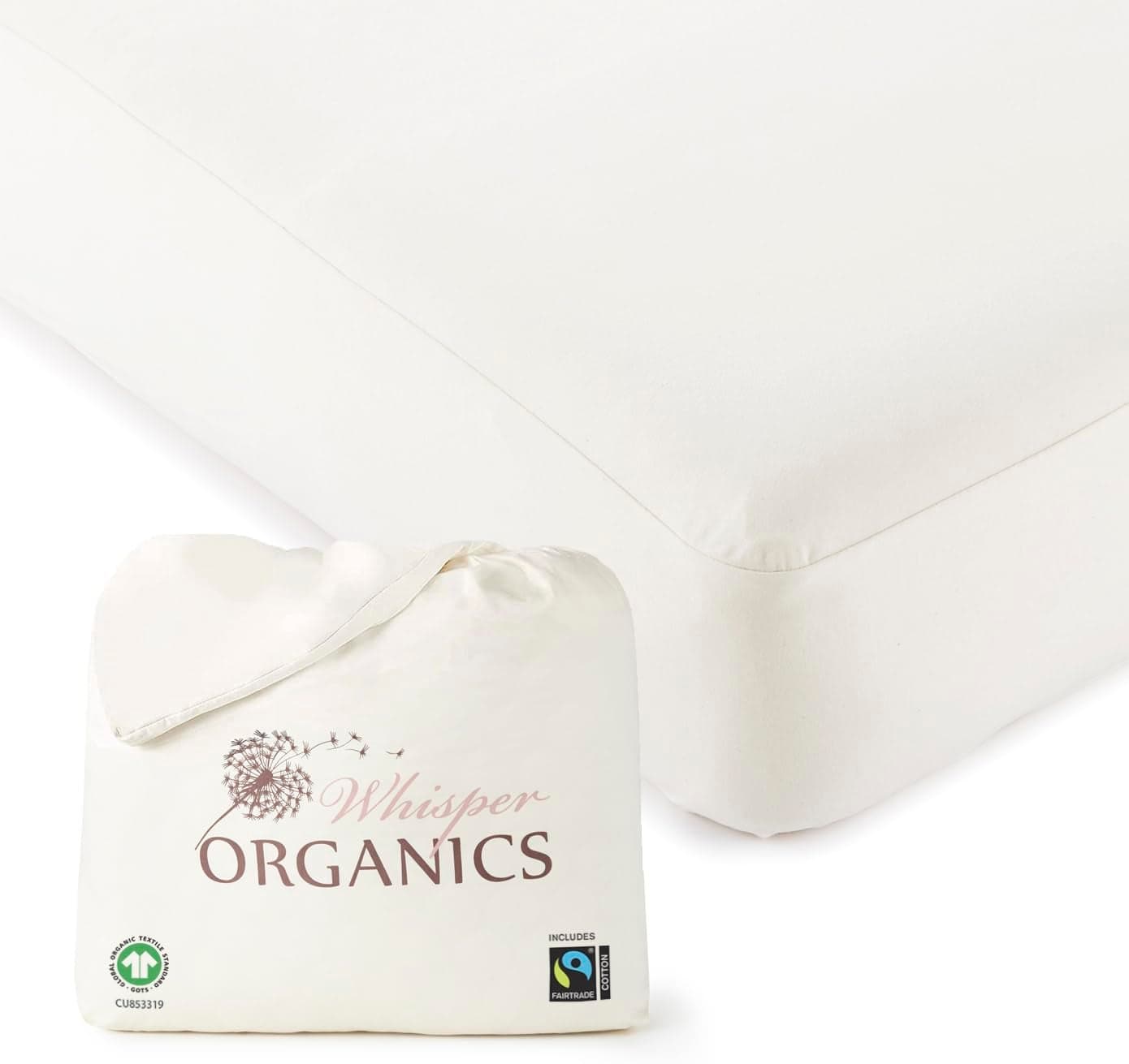 Organic Waterproof Mattress Protector Full Size 100 Waterproof Mattress Pad with Quiet Breathable Triple Layer Protection Fairtrade GOTS Certified Durable Machine Washable Design Full