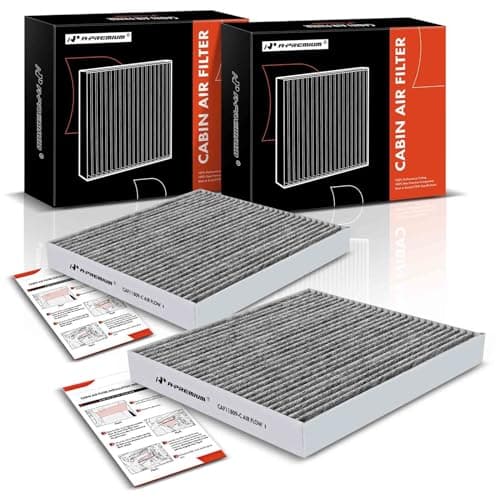 A-Premium 2-PC Cabin Air Filter with Activated Carbon Compatible with Cadillac Escalade & Chevrolet Silverado 1500, Suburban, Tahoe & GMC Sierra 1500, Yukon XL, 2014-2020, 4.3L 6.2L, Replace# 22808781