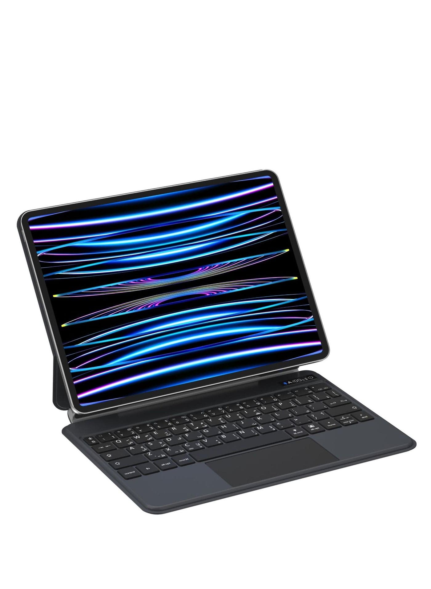 Bilingual Magic Smart Bluetooth Keyboard Case Compatible with iPad Compatible for iPad Pro 11(M4) 2024 With Trackpad RGB Backlit Keyboard