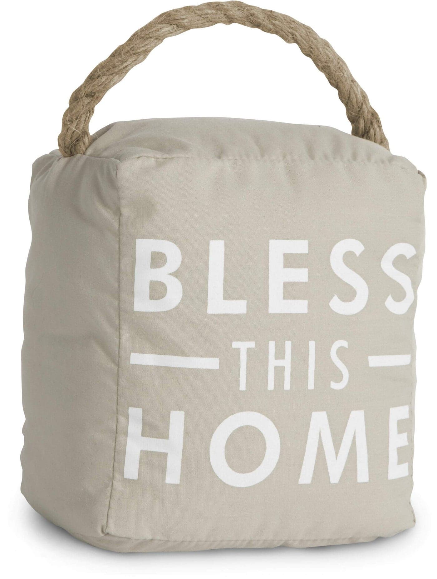 Pavilion Gift Company 72151 Bless This Home Door Stopper 5 by 6Inch GrayTanBeige White