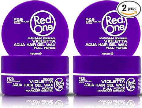 RedOne Aquatic Hair Wax Purple 150 ml Edge Control Ultra Hold Hair Wax for Men and Women Lavender Fragrance Maximum Control Pack of 2