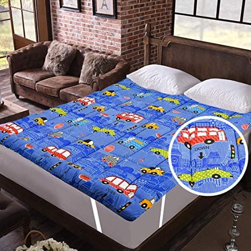 COZY FURNISH Super Soft 700 GSM Hollow Fiber Filled Mattress Padding/Topper for Comfortable Sleep, 4 Corner Elastic Band Queen Size 60X78(Inches) 5X6.5(Feet) Mattress Topper