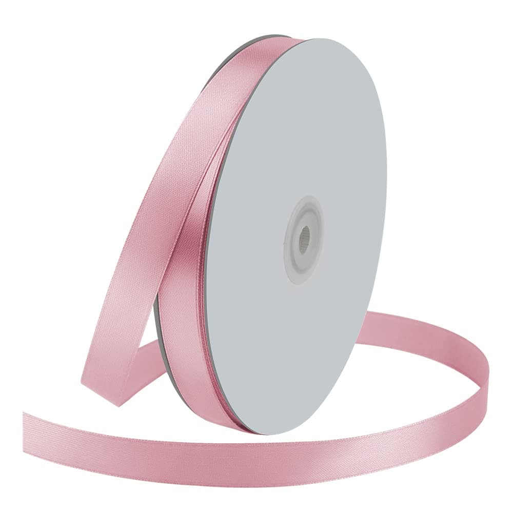 58 Wide x 100 Yards Single Face Polyester Satin Ribbon Satin Ribbon for Crafts Gift Hair Bows Wedding Party Decoration Bow Making Other Projects Light Pink