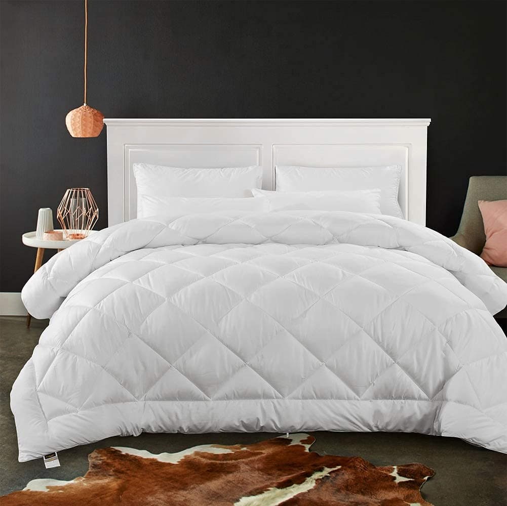 Cozynight Soft Twin Size Comforter Duvet InsertLightweight Down Alternative Comforter with Corner TabsBreathable Machine Washable Diamond Stitching White68x86