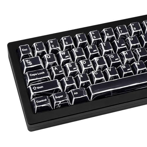 GEKUCAP PBT Keycaps 136 Keys Manga Theme Custom Keycaps Set, Cherry Profile Dye-Sublimation Black Key Caps for 61/64/68/84/87/100/104/108 Cherry Gateron MX Switches Mechanical Keyboard