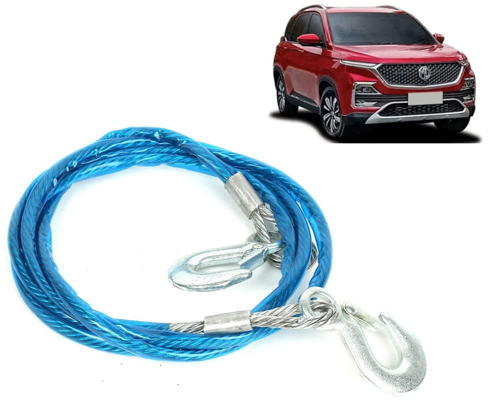 Selifaur - 12mm Heavy Duty 3Mtr 8000kgs Car Auto Full Steel Towing Tow Cable Rope for MG Hector