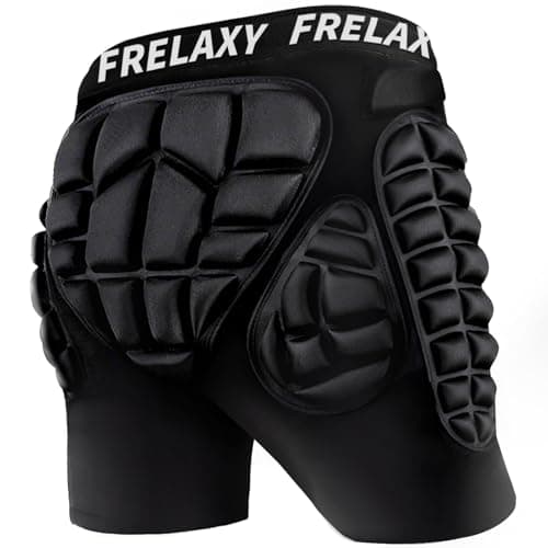 Frelaxy 3D Protective Butt Pads Padded Shorts for Snowboard, Ski and Skate, Crash Pad Impact Gear, Protection for Tailbone, Hip, and Butt