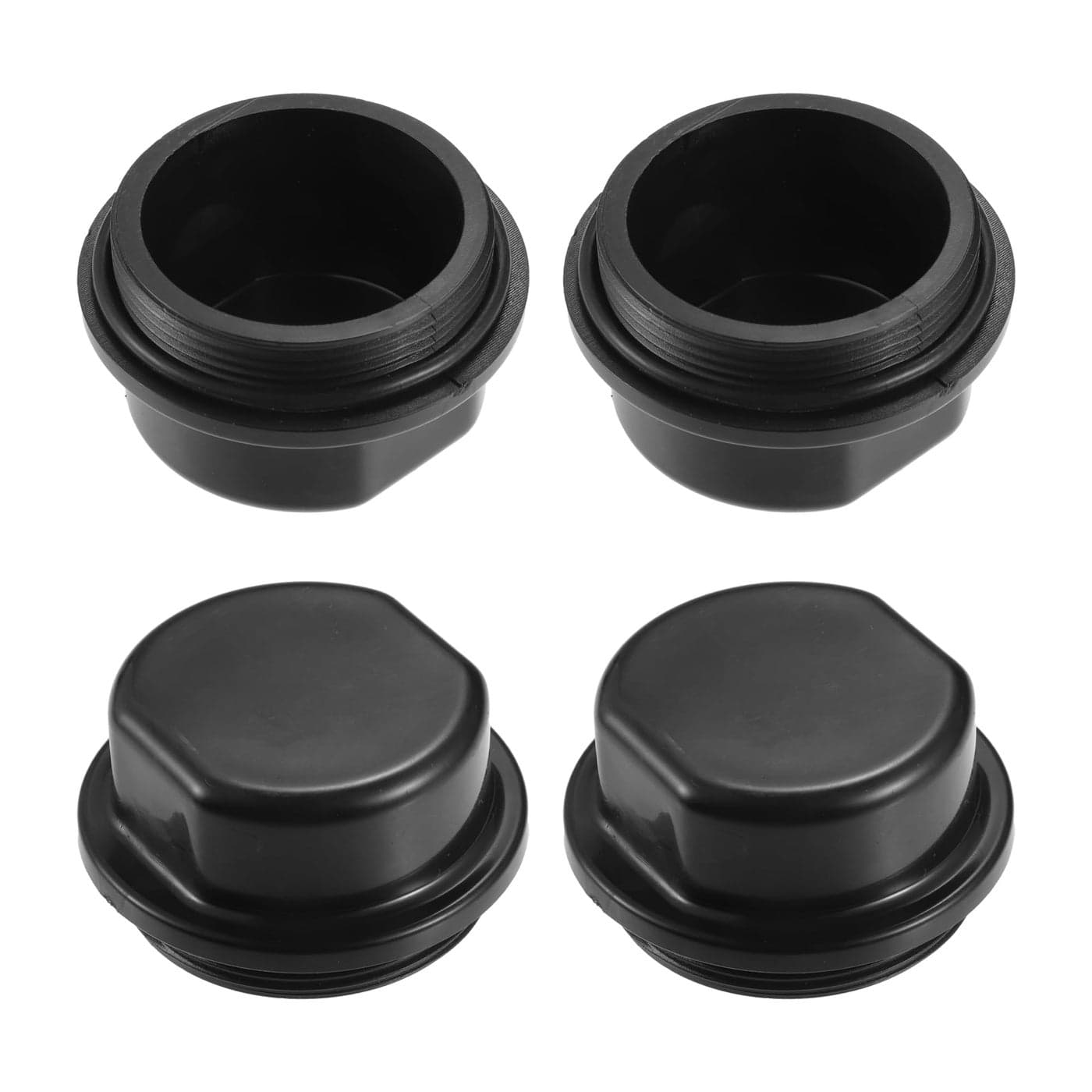 ACROPIX Trailer Bearing Hub Cap Black Hub Dust Cap Fit for Vortex 81143 48355V K71G017321261 Pack of 4
