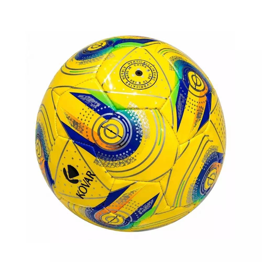 Kovar Football Soccer Ball Highly Durable PVC Material No 5 Size- Yellow