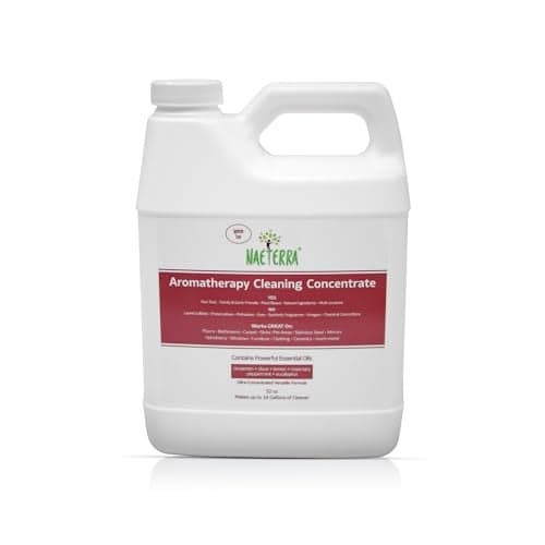 Naeterra Aromatherapy Cleaning Concentrate 32 oz - Natural All Purpose Multi Surface Cleaner - Plant Based Essential Oil Formula for Floors, Glass & Counters - Makes 64 Bottles - Pet Safe & Non Toxic