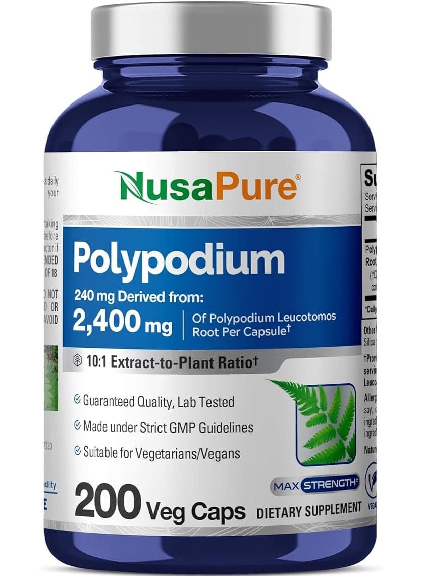 Polypodium, Potent 10.1 Extract, 200 Veg Caps