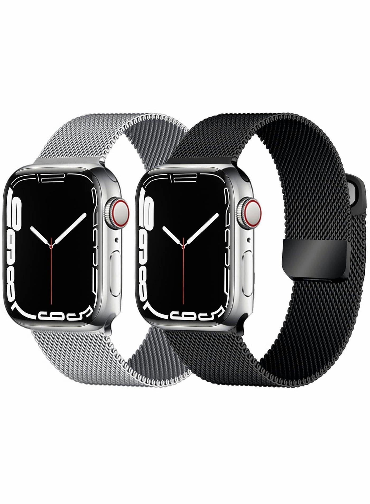 Compatible for Apple Watch Band, Adjustable Stainless Steel Magnetic Absorption Strap Strap Replacement for 42mm 44mm 45mm for iWatch Series SE 7/6/5/4/3/2/1