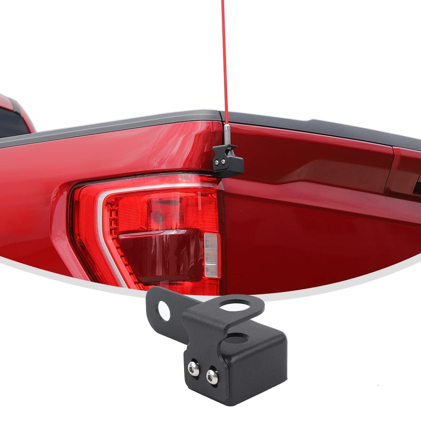 Linskip Heavy Duty CB Antenna Mast Mount Compatible with 20152025 Ford F150 20172025 F250 F350 Super Duty Tailgate CB Whip Bracket for F150 Exterior AccessoriesDriver Side