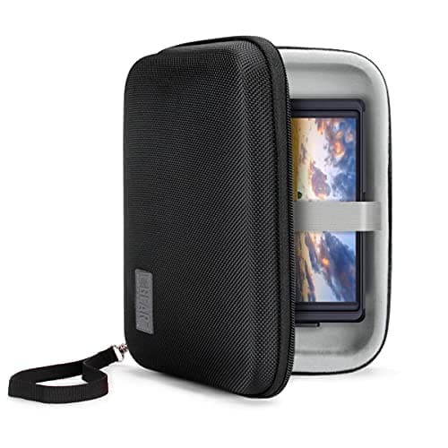 USA Gear 7.5 Inch Hard Shell Camera Monitor Case - Portable Video Monitor Bag Compatible with Feelworld Monitor, Atomos, SmallHD Focus, Shinobi SDI, Lilliput A7s, and More Video Monitors (Black)