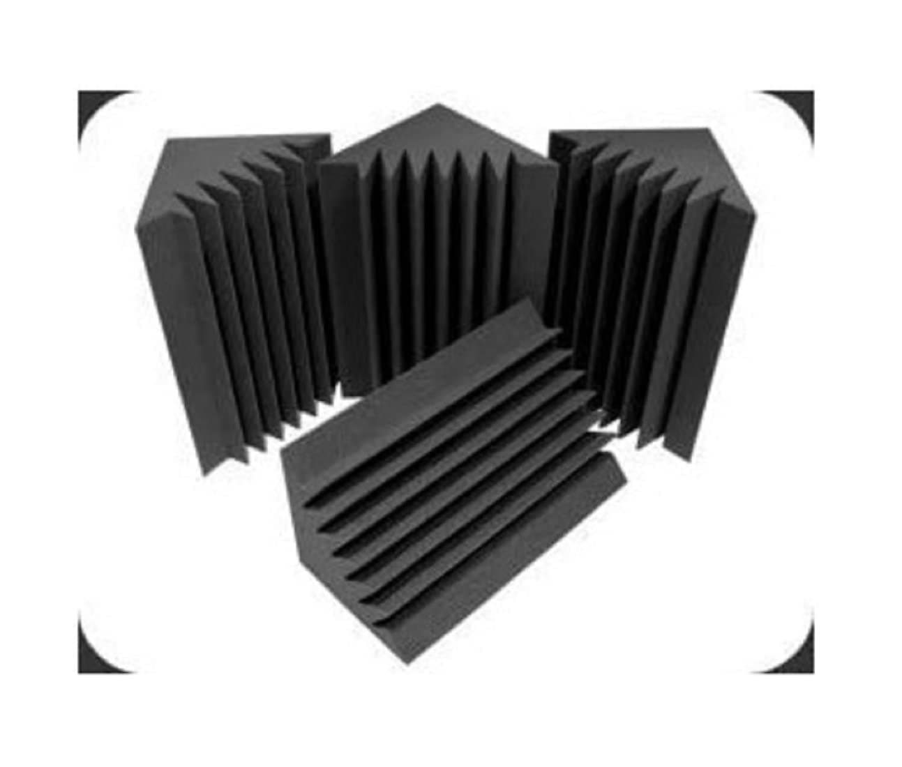 ATOOTFUSION Acoustic Foam Bass Trap Studio Foam 12" X 12" X 12" Soundproof Padding Wall Panels Corner Block Finish for Studios Home and Theater Density 32 (Count 06)