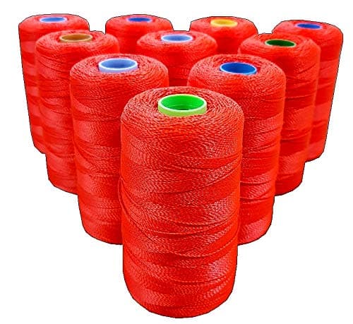 Nylon Bag Closer Machine Thread (Red) (Set of 10)